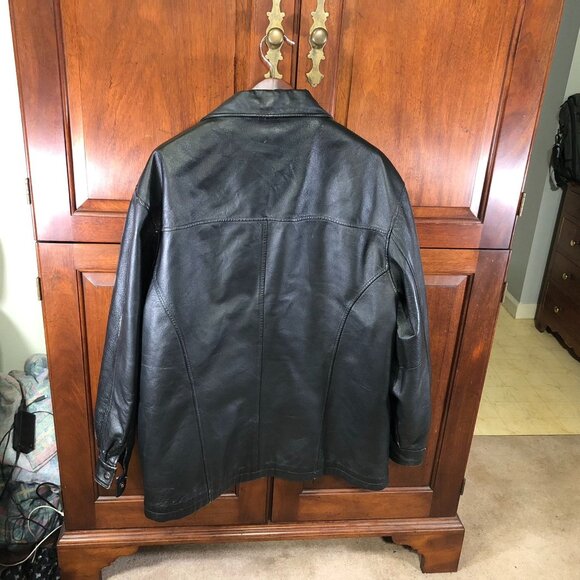 Vintage Max USA Black Leather Jacket XXL Removable Liner Included - Picture 16 of 16